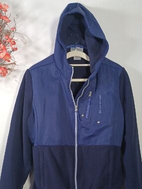 Free Country Navy Two-Tone Hooded Zip Jacket